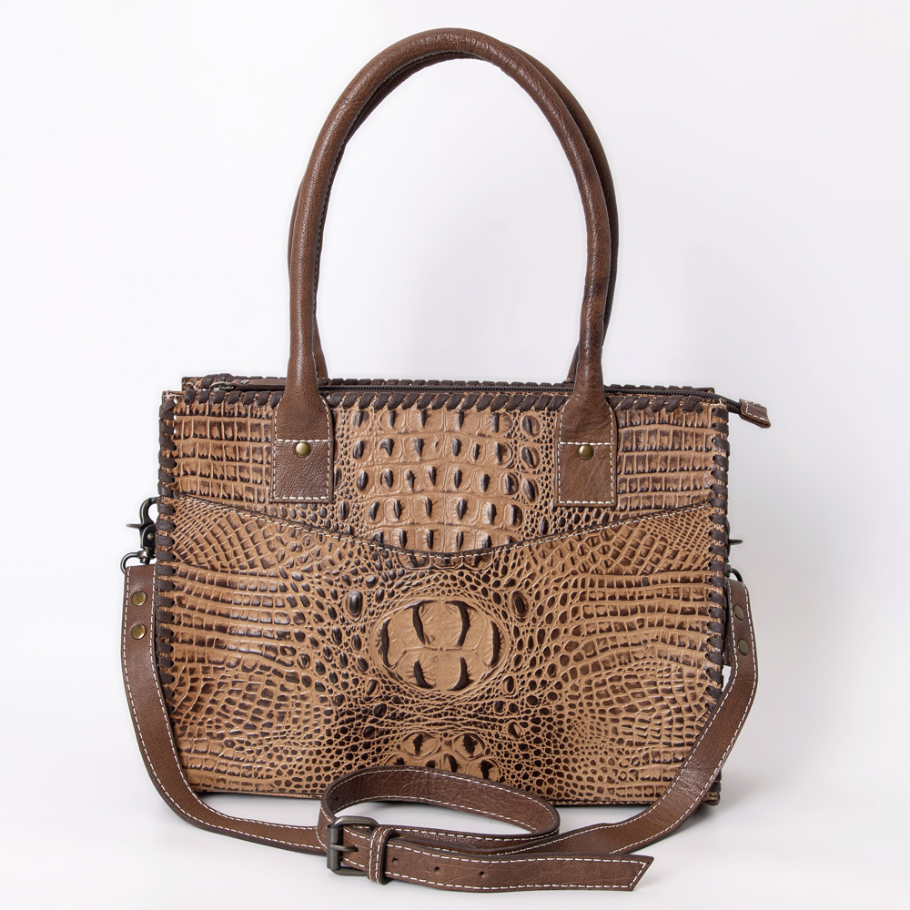 AD American Darling Tote Crocodile Embossed Genuine Leather Western Women Bag - Picture 10 of 20