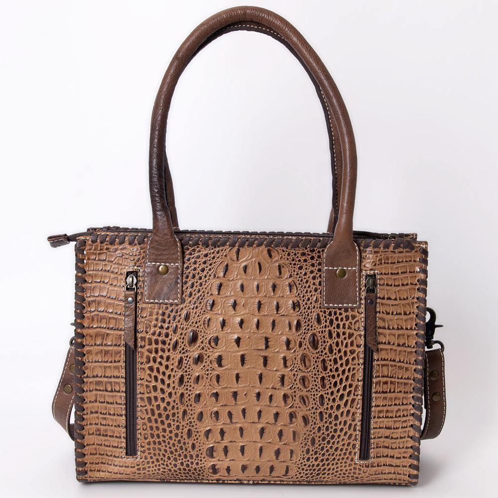 AD American Darling Tote Crocodile Embossed Genuine Leather Western Women Bag - Picture 13 of 20