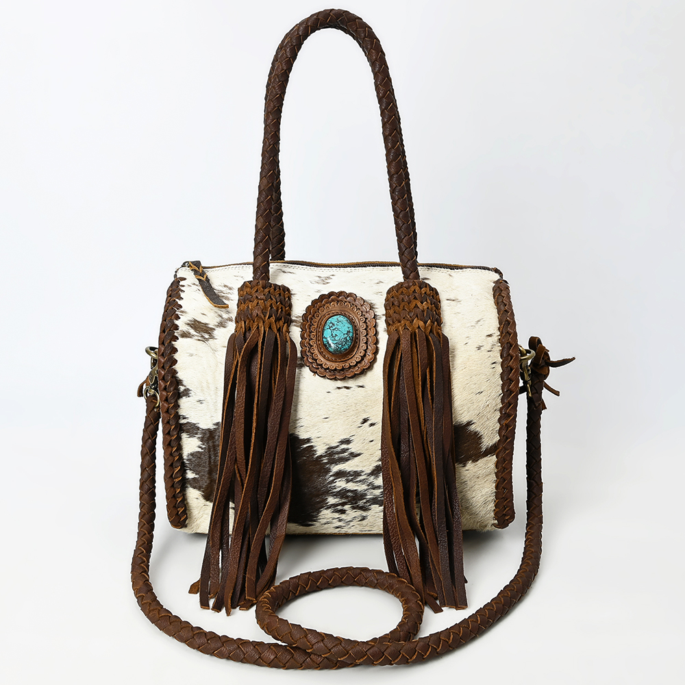 AD American Darling Duffel borsa da donna in vera pelle borsa a mano western borsetta - Foto 17 di 44