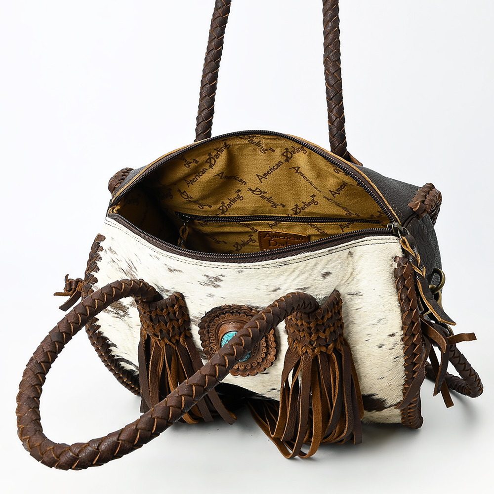 AD American Darling Duffel borsa da donna in vera pelle borsa a mano western borsetta - Foto 21 di 44