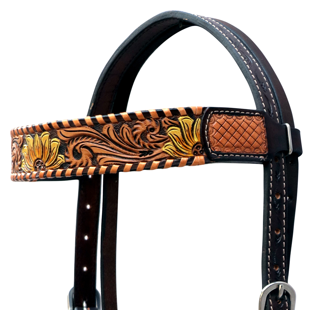 Hilason Stamped Leather Dog Collar HILASON Western Genuine Leather