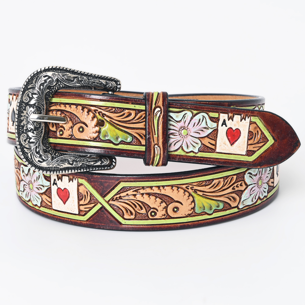 Items Similar To Hand Tooled Leather Cowgirl Hipster Belt On
