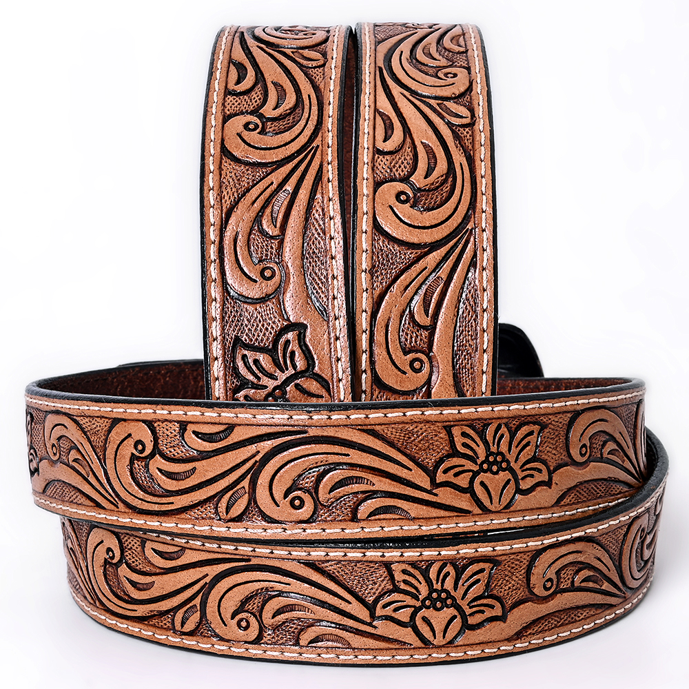 38RK COMFYTACK Western Genuine Leather Belt for Men Women  display picture 2