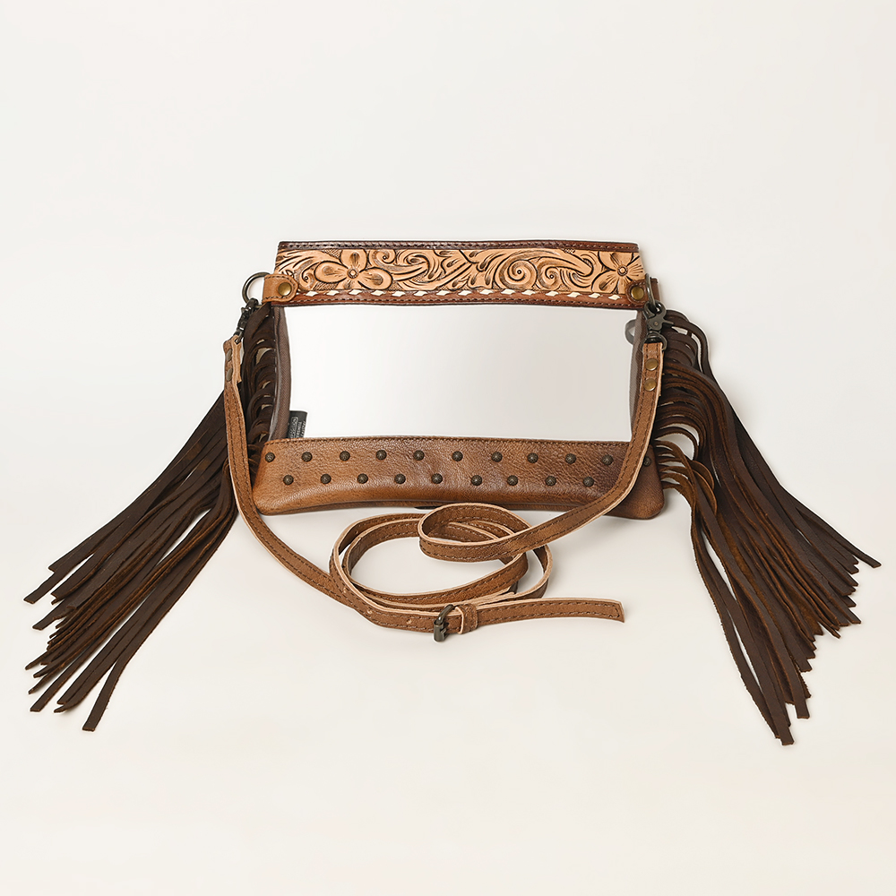Bolso AD American Darling Transparente Tocado a Mano Cuero Genuino Mujer Bolso Occidental - Imagen 21 de 25