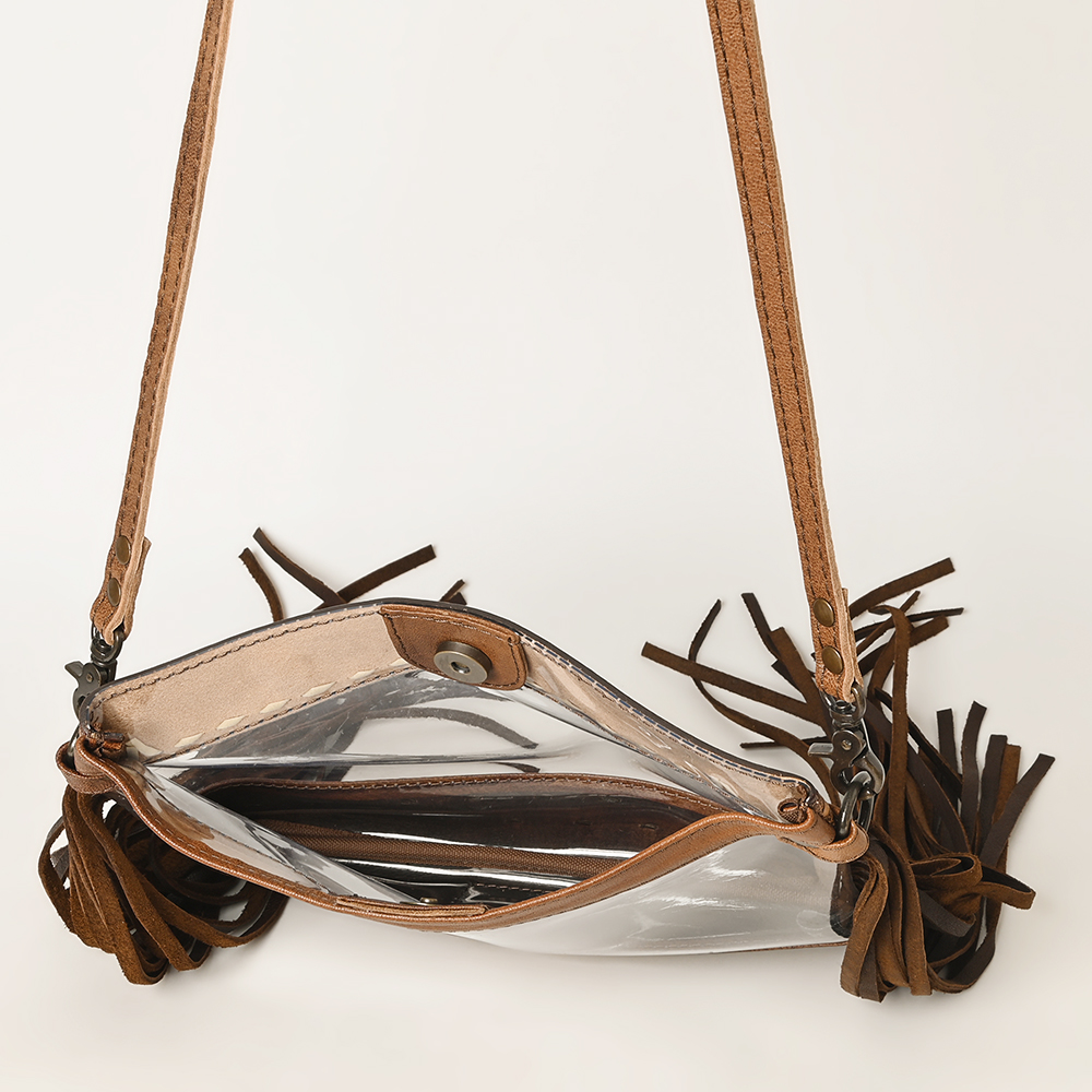 Bolso AD American Darling Transparente Tocado a Mano Cuero Genuino Mujer Bolso Occidental - Imagen 24 de 25
