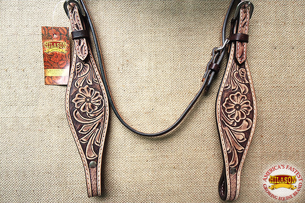 BH HILASON Western Horse Headstall Breast Collar Set Tack Genuine American - Picture 190 of 247