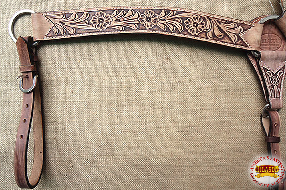 BH HILASON Western Horse Headstall Breast Collar Set Tack Genuine American - Picture 192 of 247