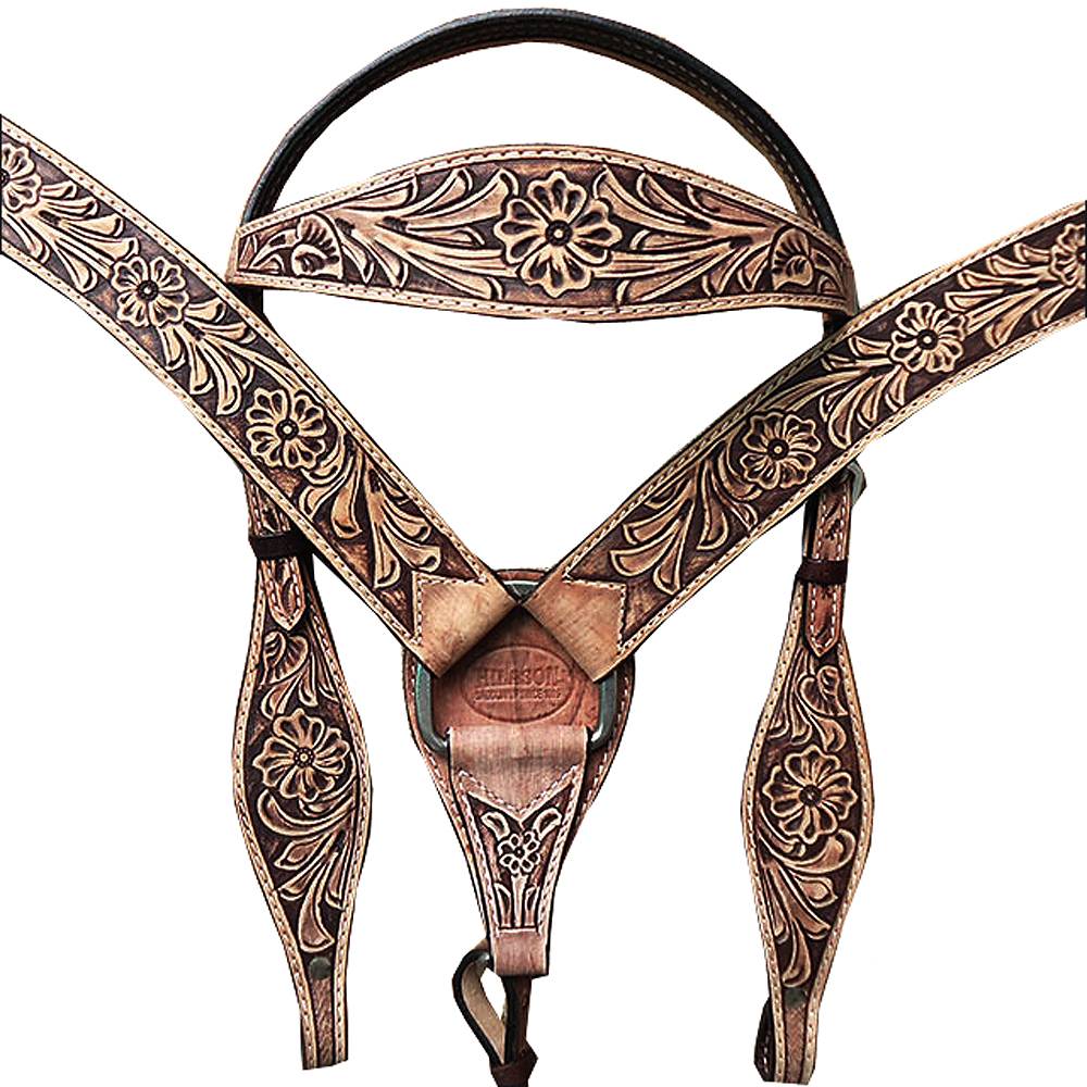 BH HILASON Western Horse Headstall Breast Collar Set Tack Genuine American - Picture 187 of 247