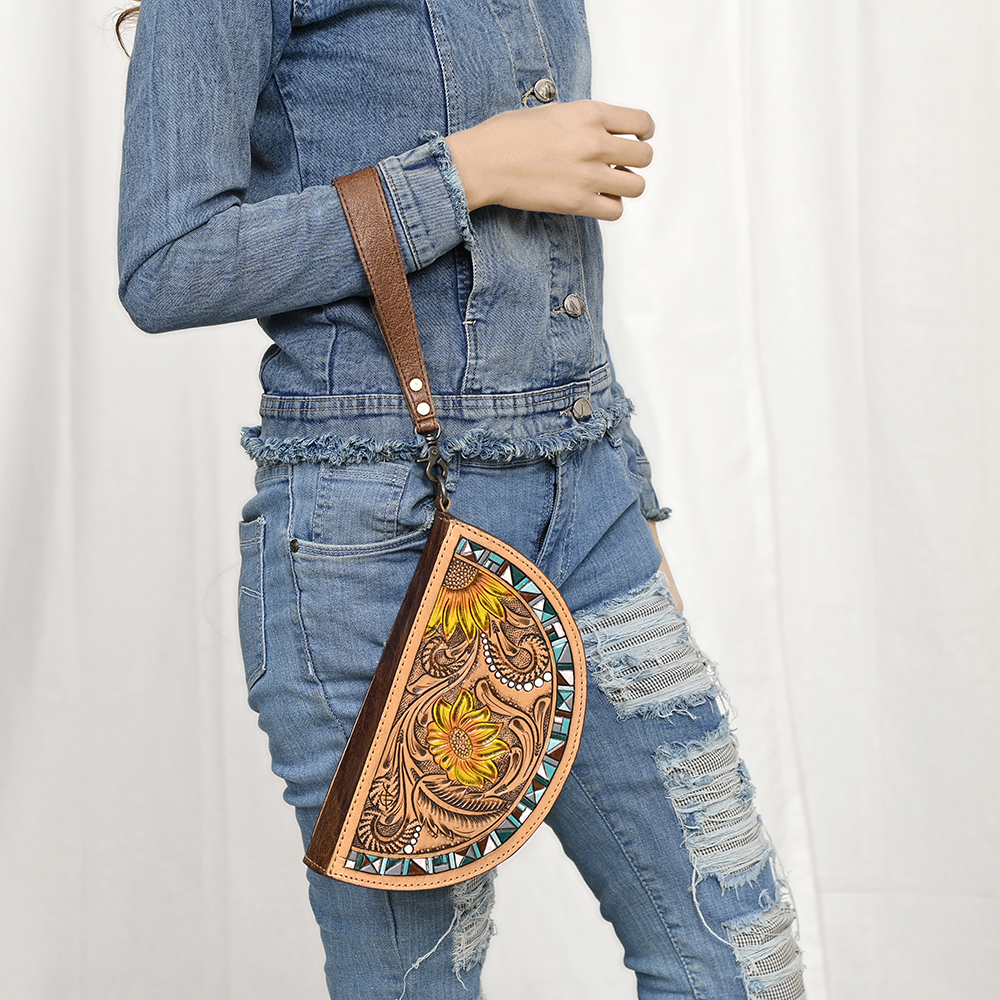 Bolso de mano occidental AD American Darling de cuero genuino para mujer - Imagen 18 de 32