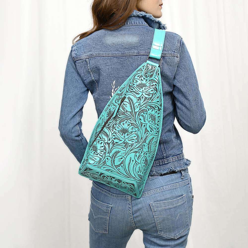AD American Darling Sling Hand Tooled Genuine Leather Women Bag Western Handbag - Picture 34 of 39