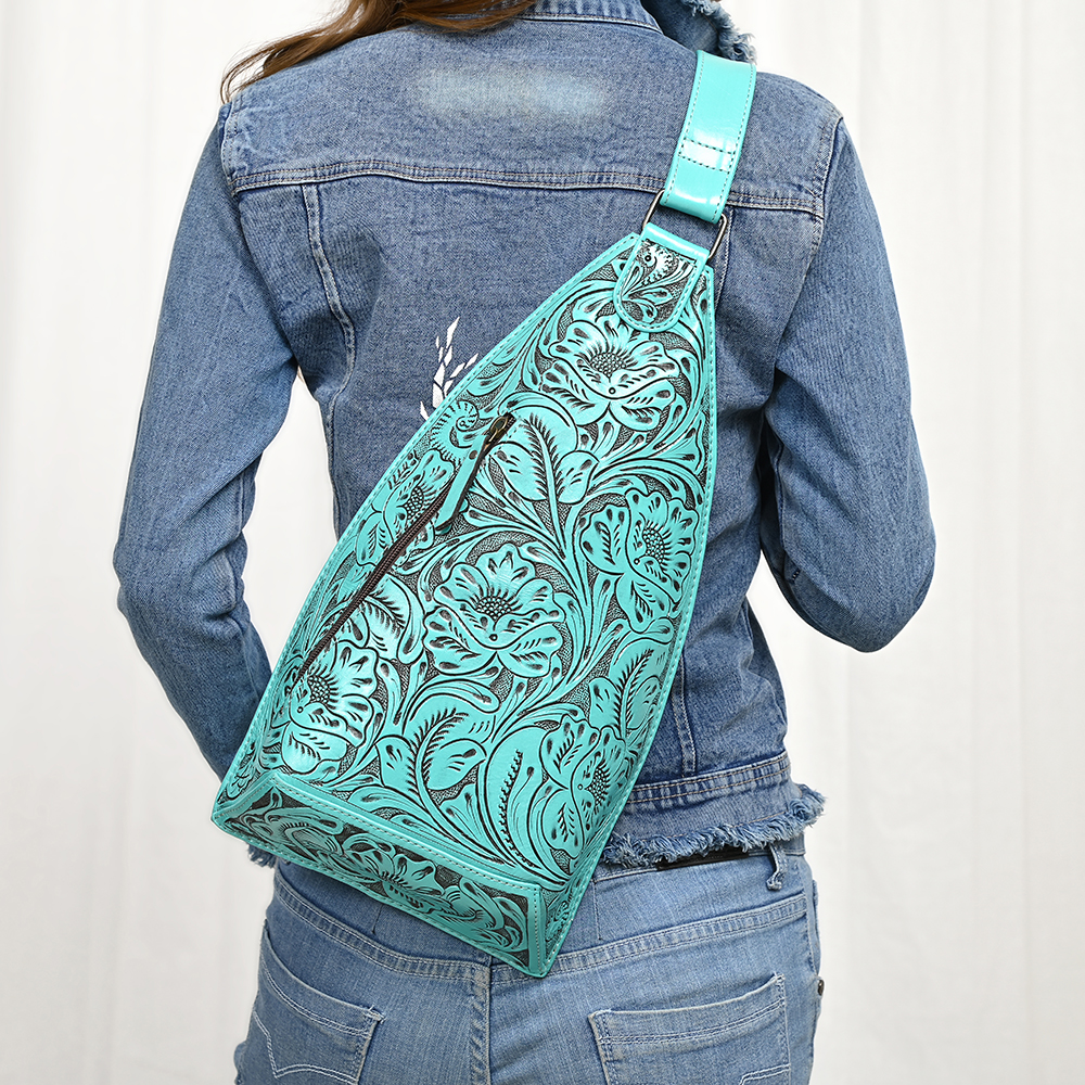 AD American Darling Sling Hand Tooled Genuine Leather Women Bag Western Handbag - Picture 39 of 39