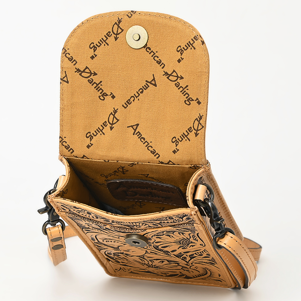 Borsa donna AD American Darling porta cellulare in vera pelle lavorata a mano - Foto 34 di 42