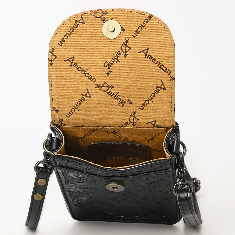 Borsa donna AD American Darling porta cellulare in vera pelle lavorata a mano - Foto 12 di 42