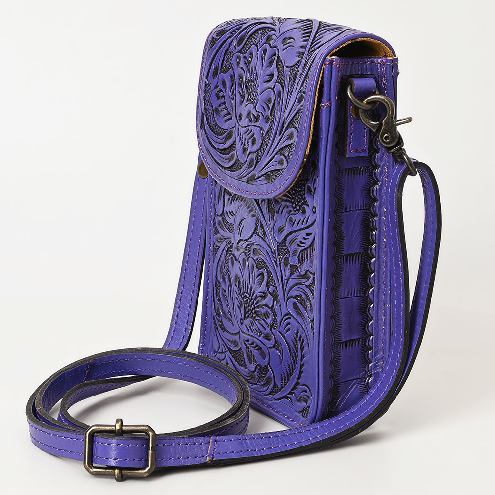 Borsa donna AD American Darling porta cellulare in vera pelle lavorata a mano - Foto 18 di 42