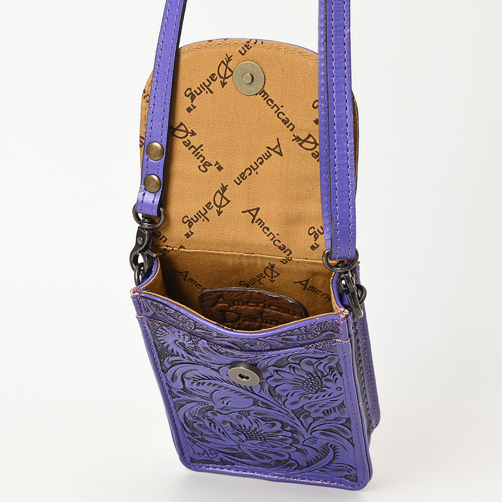 Borsa donna AD American Darling porta cellulare in vera pelle lavorata a mano - Foto 20 di 42