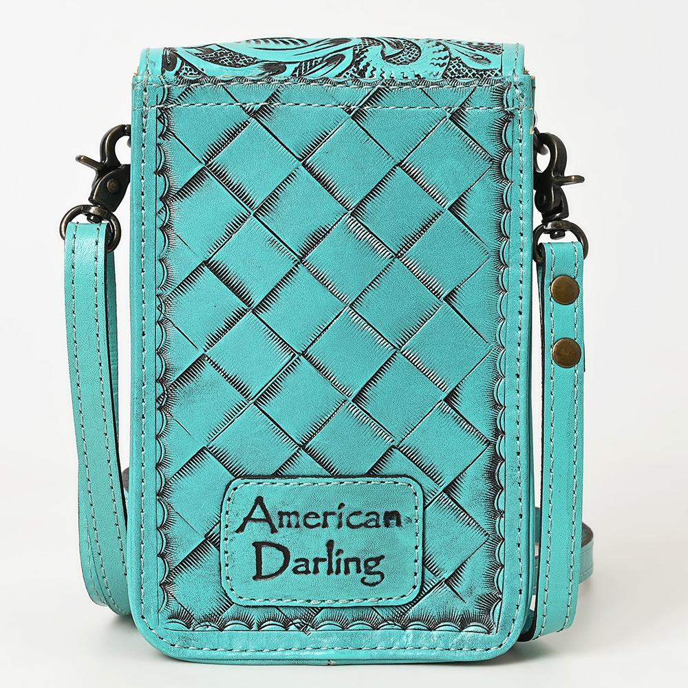 Borsa donna AD American Darling porta cellulare in vera pelle lavorata a mano - Foto 40 di 42