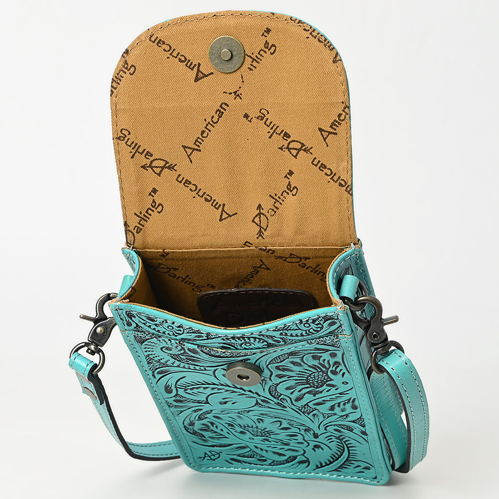 Borsa donna AD American Darling porta cellulare in vera pelle lavorata a mano - Foto 41 di 42