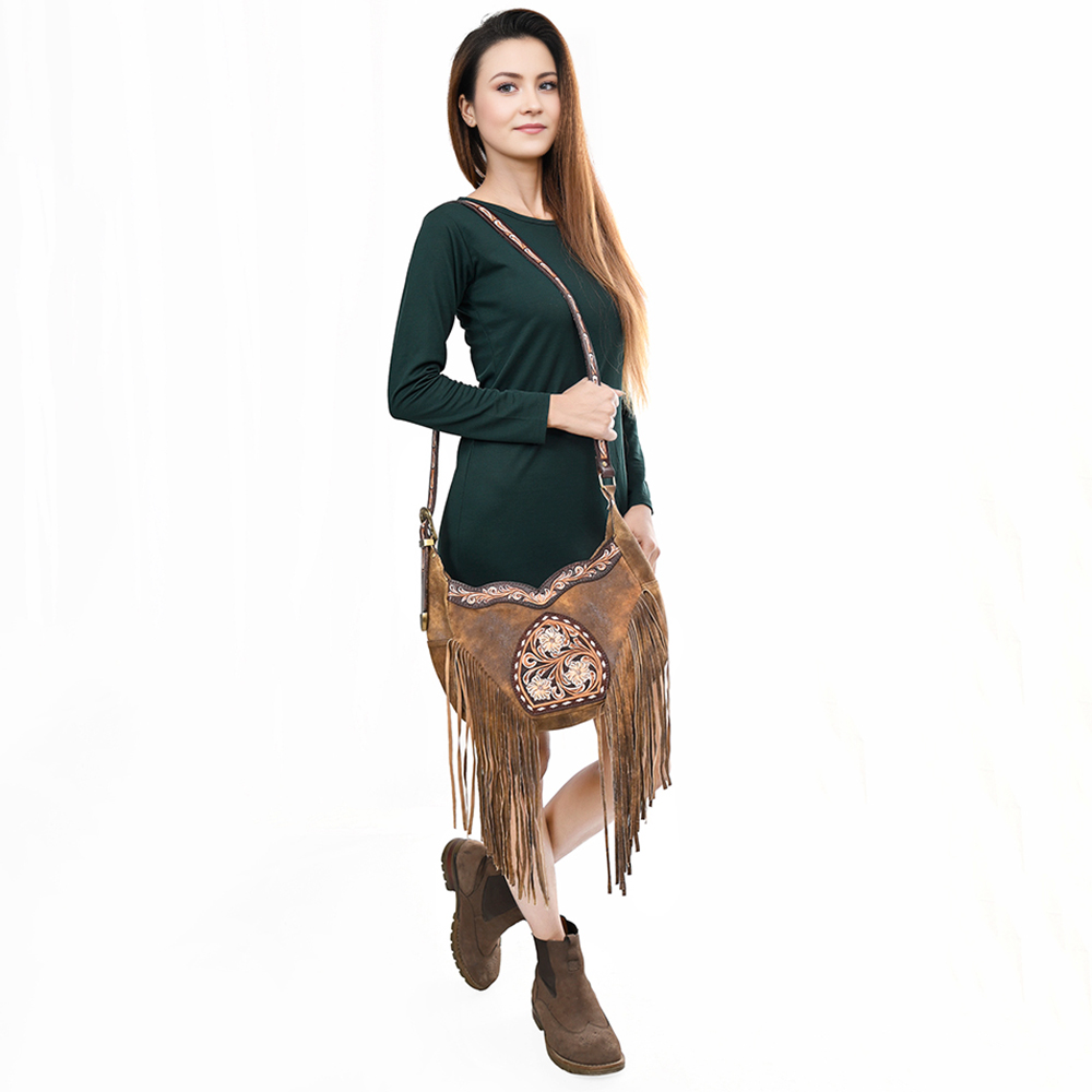 AD American Darling Cross Body Hand Tooled Genuine Leather Western Women Bag - Picture 10 of 36