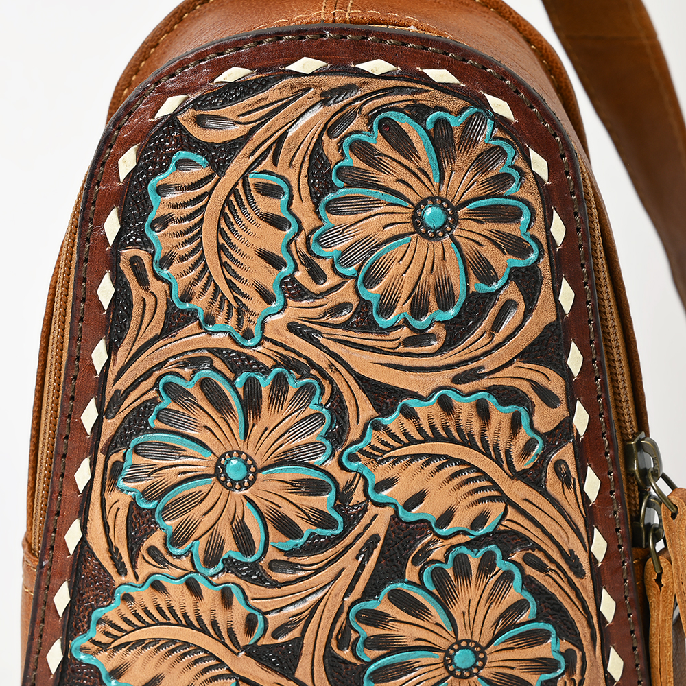 AD American Darling Sling borsa da donna in vera pelle lavorata a mano borsa western - Foto 17 di 48