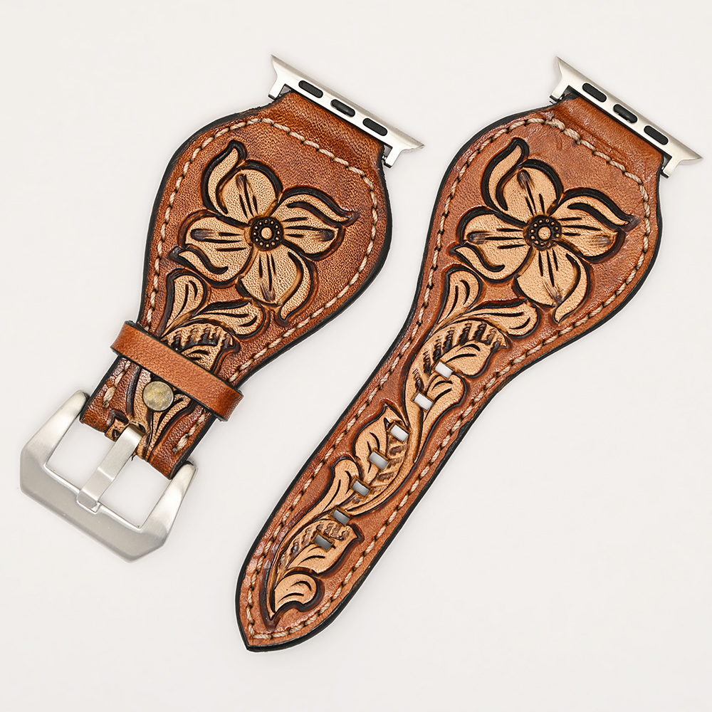 AD American Darling Floral Hand Tooled I watch Men Women  display picture 2