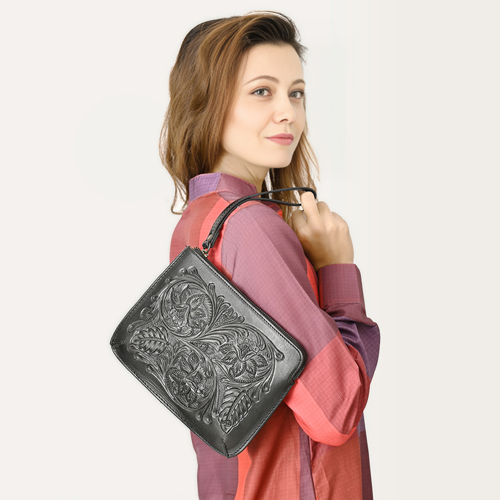 Borsa da donna AD American Darling in vera pelle lavorata a mano borsa western borsetta - Foto 7 di 20