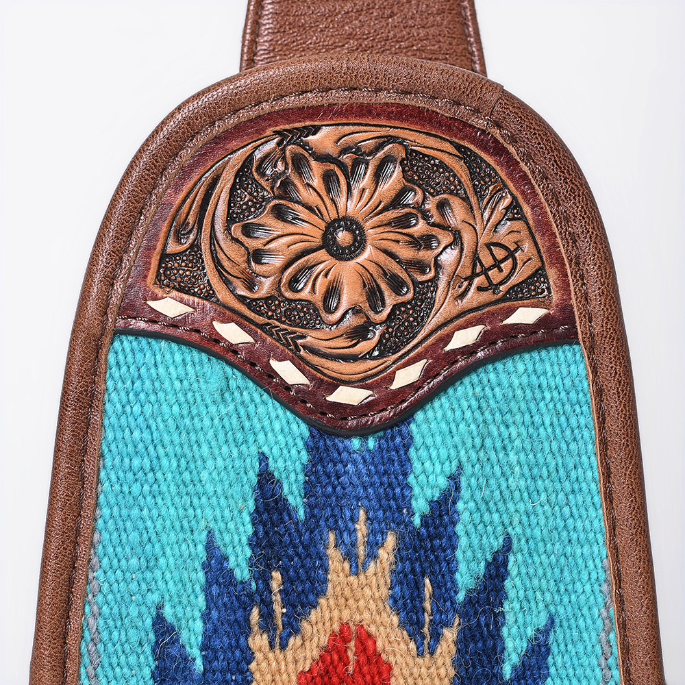 Borsa da donna AD American Darling Sling a mano in lana riciclata vera pelle - Foto 21 di 34