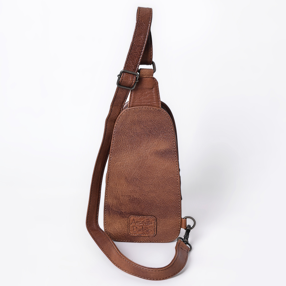 Borsa da donna AD American Darling Sling a mano in lana riciclata vera pelle - Foto 22 di 34
