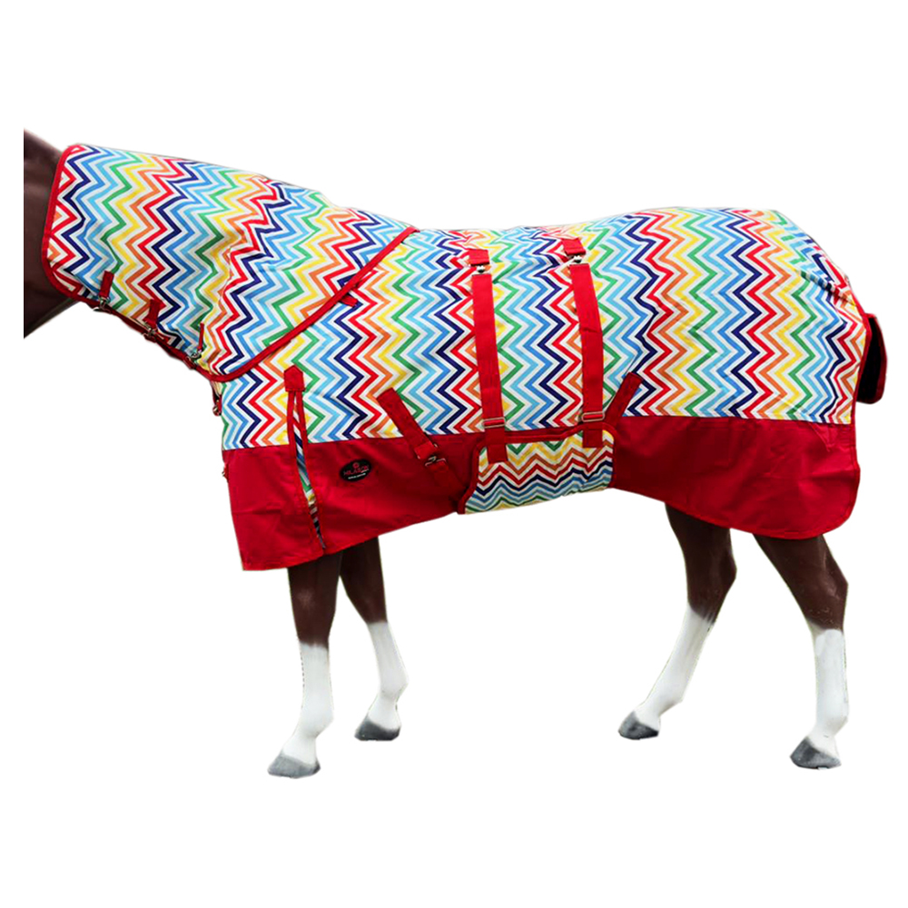HI Hilason 1200D Impermeabile CavalloTurnout Collo Coperta Pancia Wrap - Foto 25 di 56