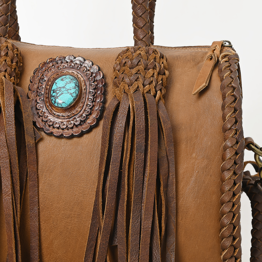AD American Darling Duffel borsa da donna in vera pelle borsa a mano western borsetta - Foto 26 di 44