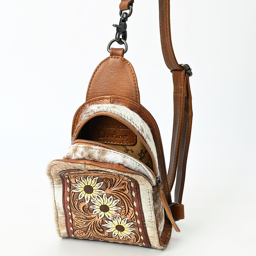 AD American Darling Sling splendidamente imbottito a mano in vera pelle - Foto 30 di 36