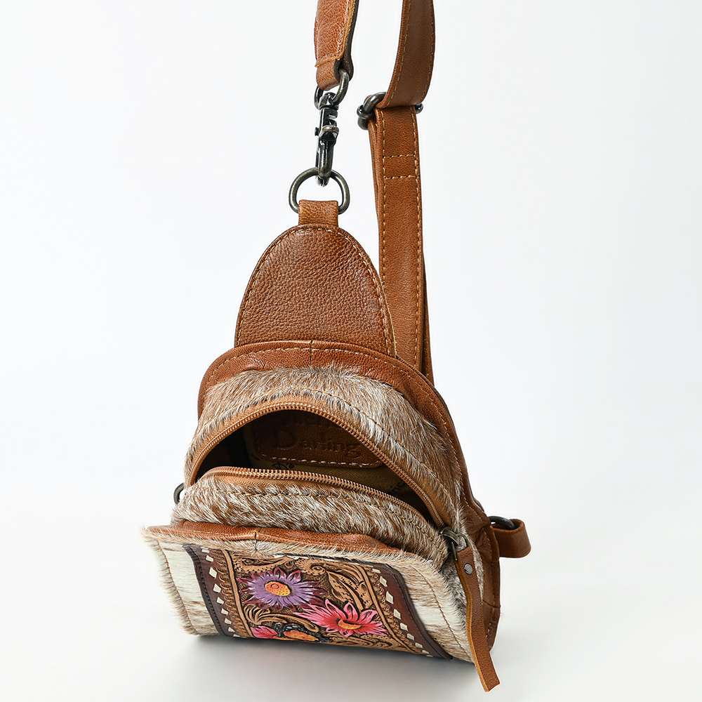 AD American Darling Sling splendidamente imbottito a mano in vera pelle - Foto 24 di 36