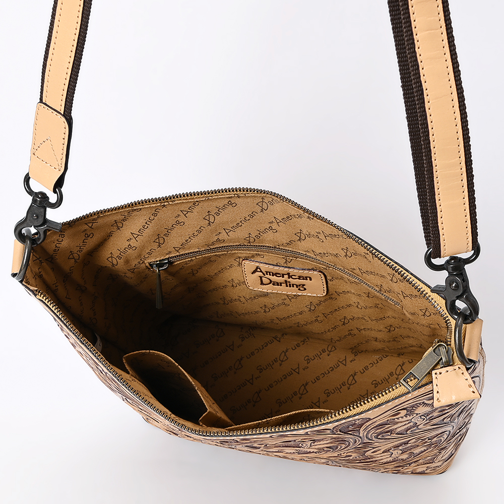 AD American Darling Large Crossbody Hand Tooled Genuine Leather Women Bag - Picture 21 of 21