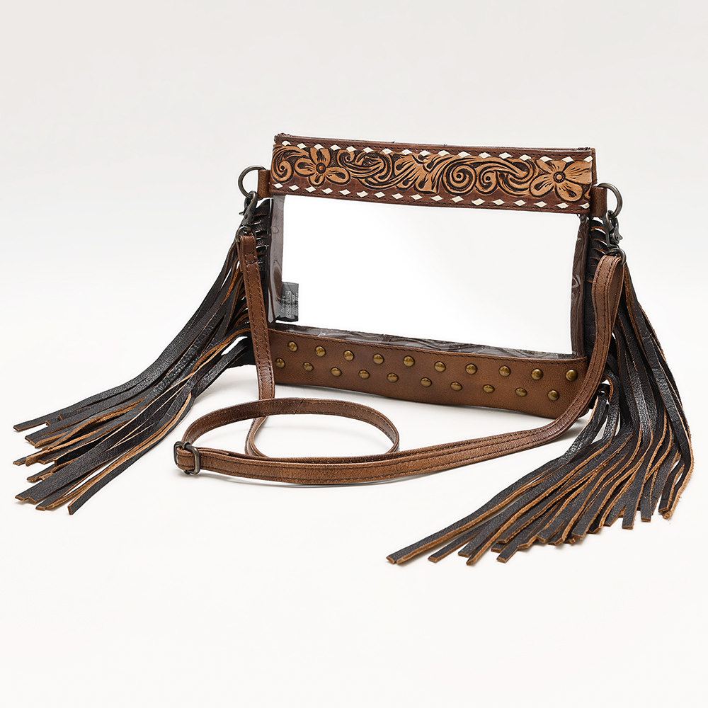 Bolso AD American Darling Transparente Tocado a Mano Cuero Genuino Mujer Bolso Occidental - Imagen 11 de 25