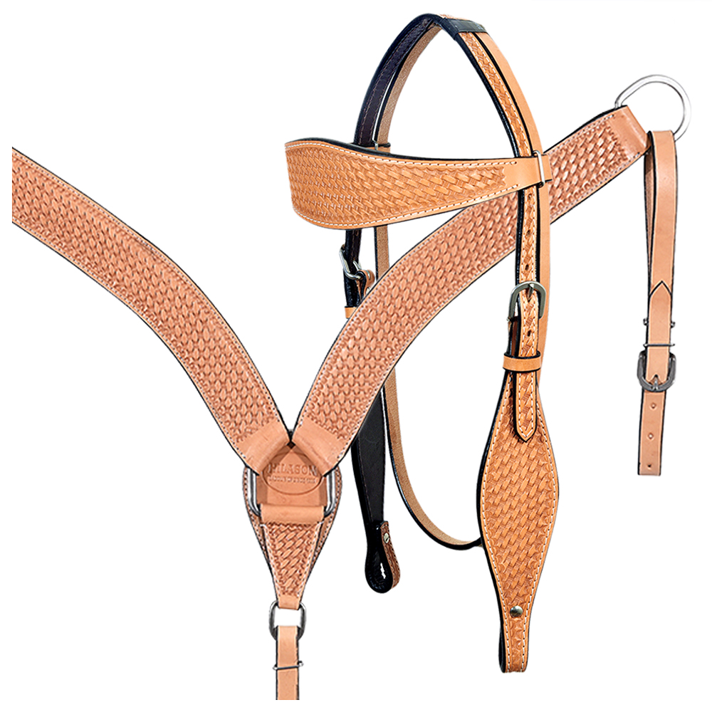 BH HILASON Western Horse Headstall Breast Collar Set Tack Genuine American - Picture 102 of 247