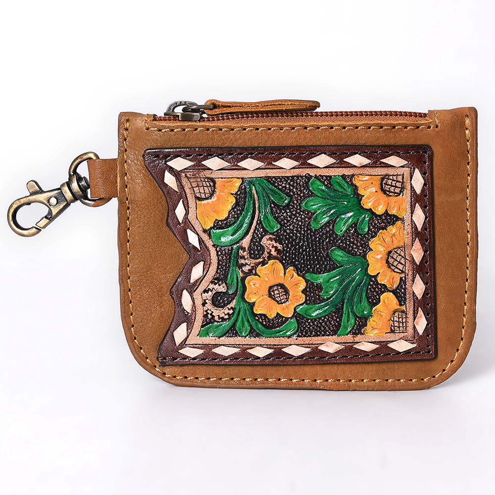 AD American Darling Coin Purse Hand Tooled Genuine Leather Women Bag Western - Picture 15 of 19