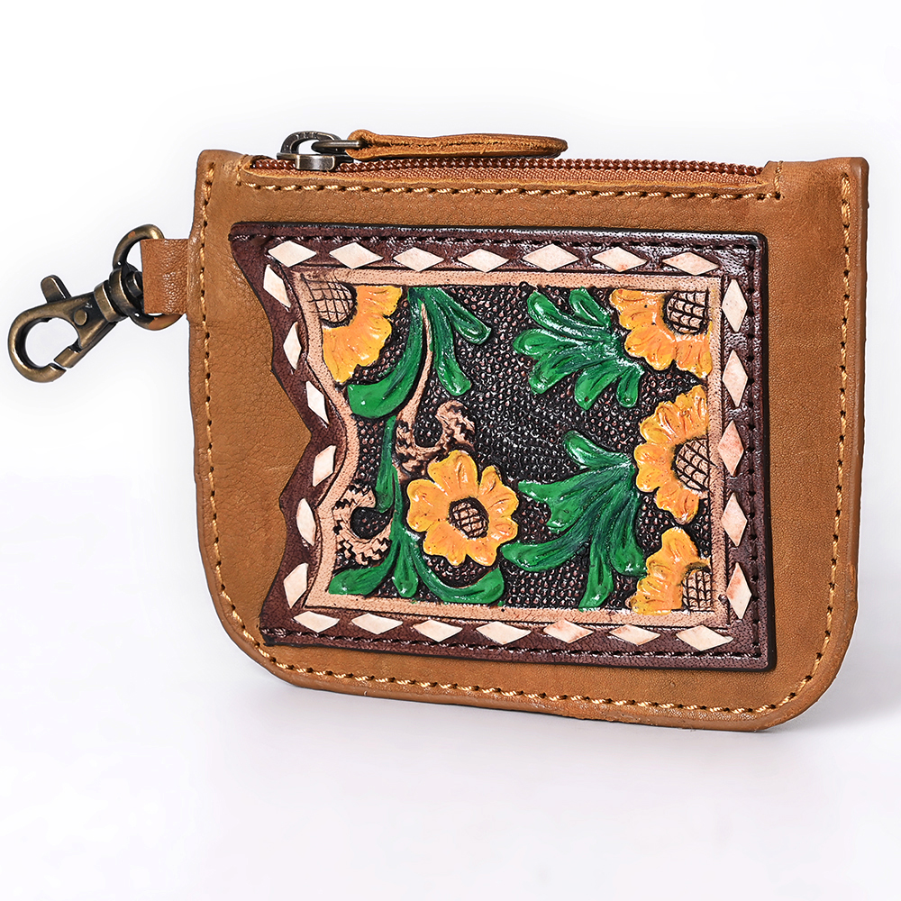 AD American Darling Coin Purse Hand Tooled Genuine Leather Women Bag Western - Picture 14 of 19