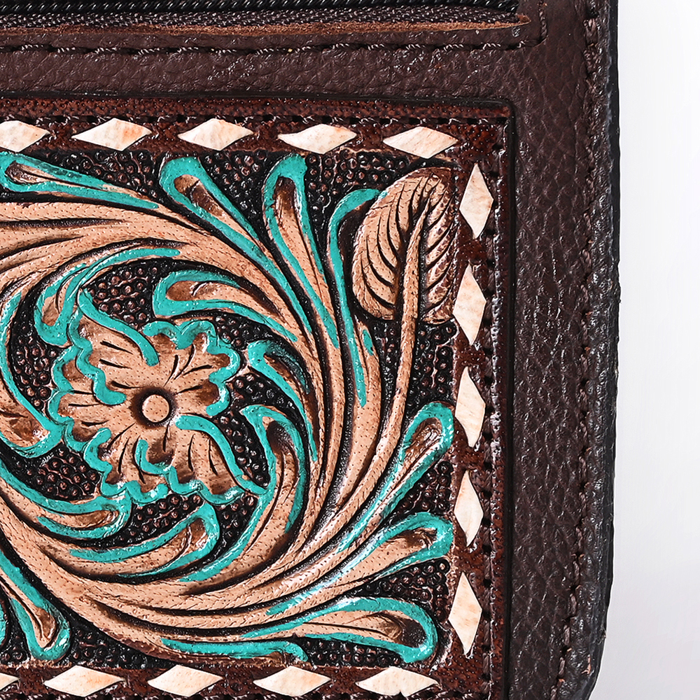 AD American Darling Coin Purse Hand Tooled Genuine Leather Women Bag Western - Picture 10 of 19