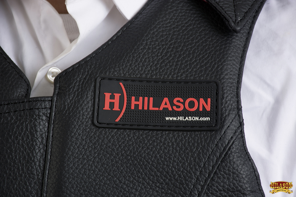 Gilet De Protection équitation HILASON Safety Bull En Cuir Marron Taille S - Neuf