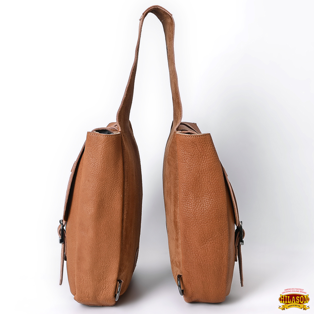 Bolso de montar de cuero genuino de alta resistencia AK Hilason Western Horse Trail Riding - Imagen 23 de 33