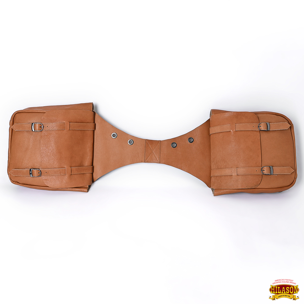 Bolso de montar de cuero genuino de alta resistencia AK Hilason Western Horse Trail Riding - Imagen 24 de 33