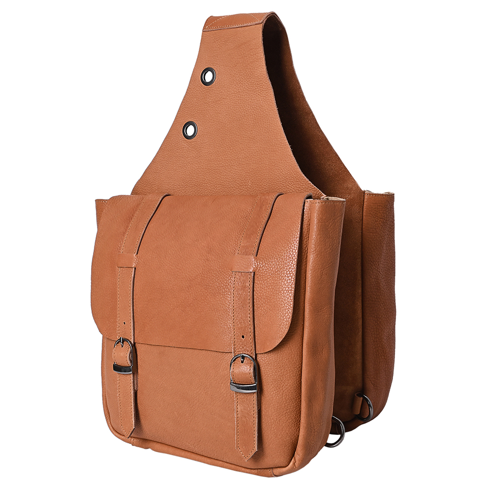 Bolso de montar de cuero genuino de alta resistencia AK Hilason Western Horse Trail Riding - Imagen 20 de 33
