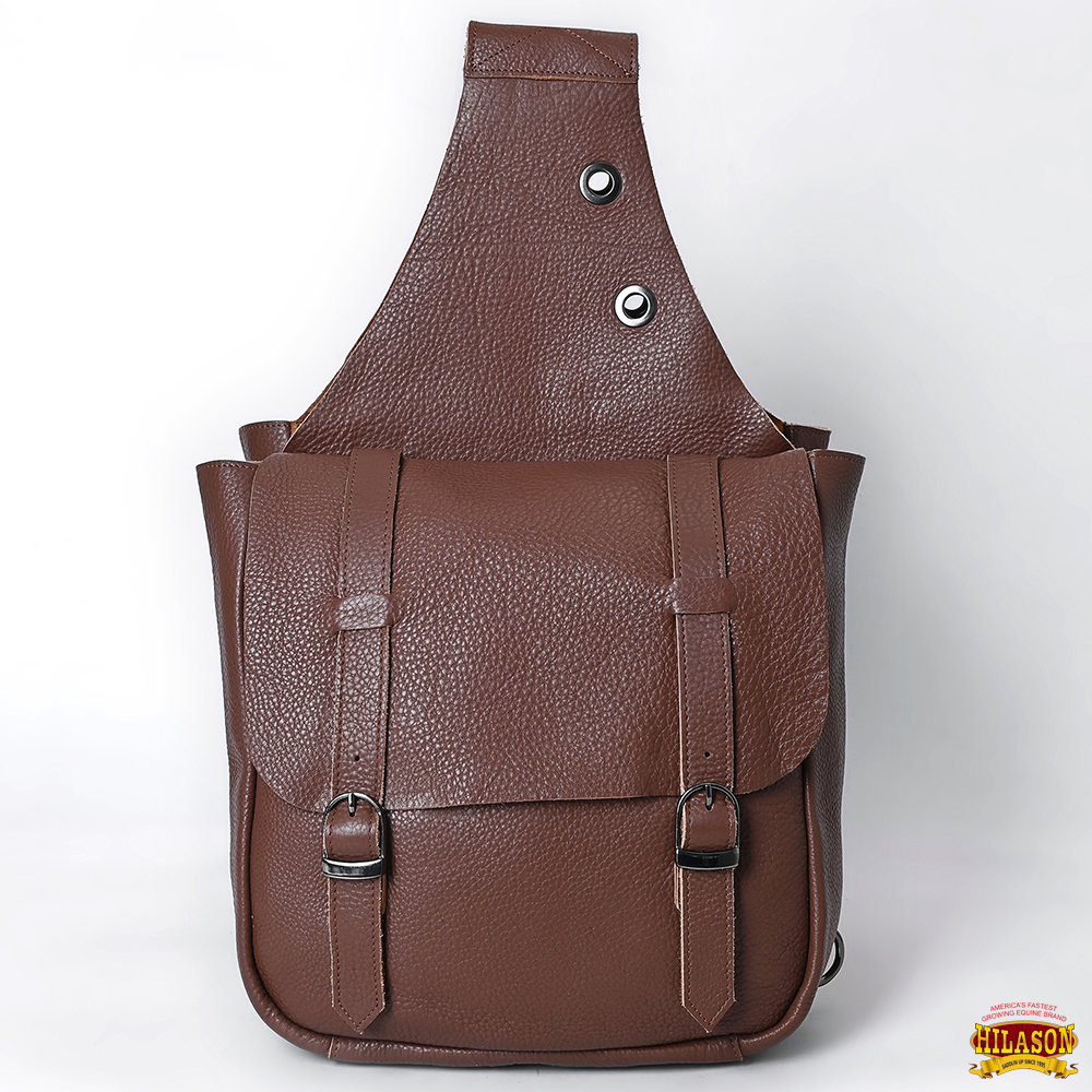 Bolso de montar de cuero genuino de alta resistencia AK Hilason Western Horse Trail Riding - Imagen 14 de 33