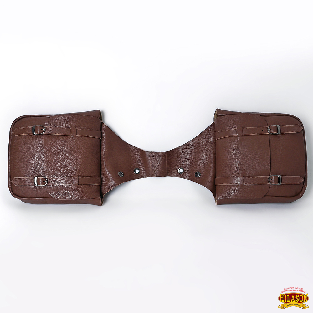 Bolso de montar de cuero genuino de alta resistencia AK Hilason Western Horse Trail Riding - Imagen 17 de 33
