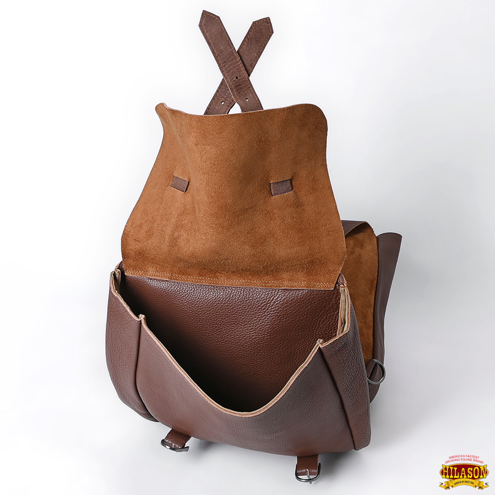 Bolso de montar de cuero genuino de alta resistencia AK Hilason Western Horse Trail Riding - Imagen 19 de 33