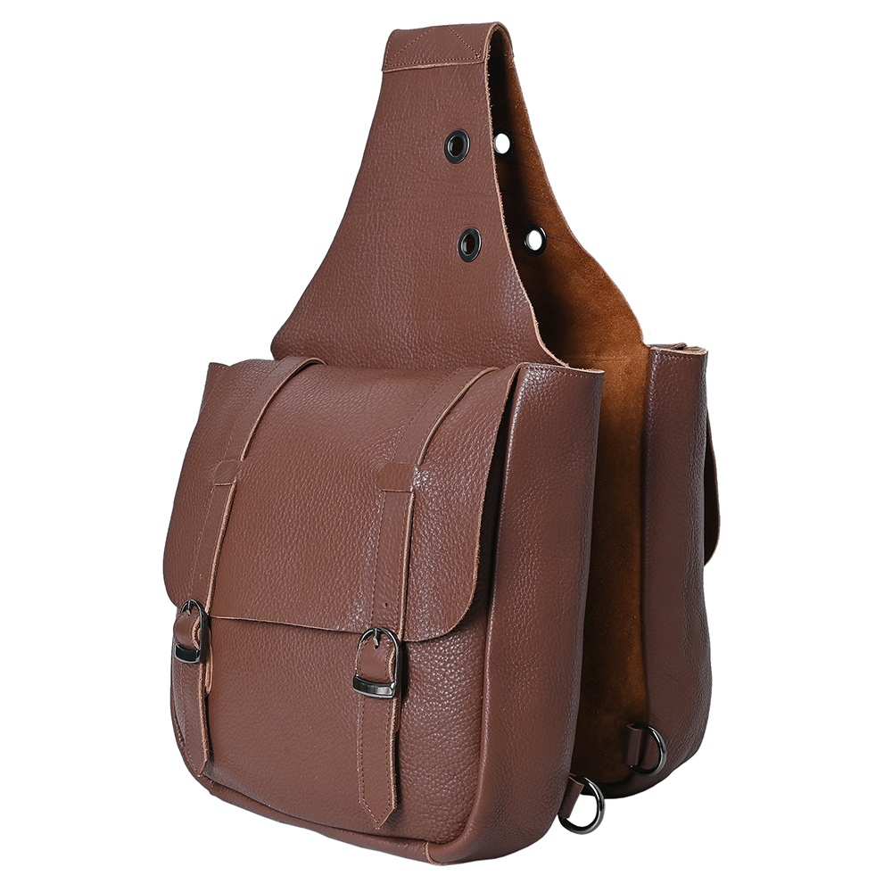 Bolso de montar de cuero genuino de alta resistencia AK Hilason Western Horse Trail Riding - Imagen 13 de 33