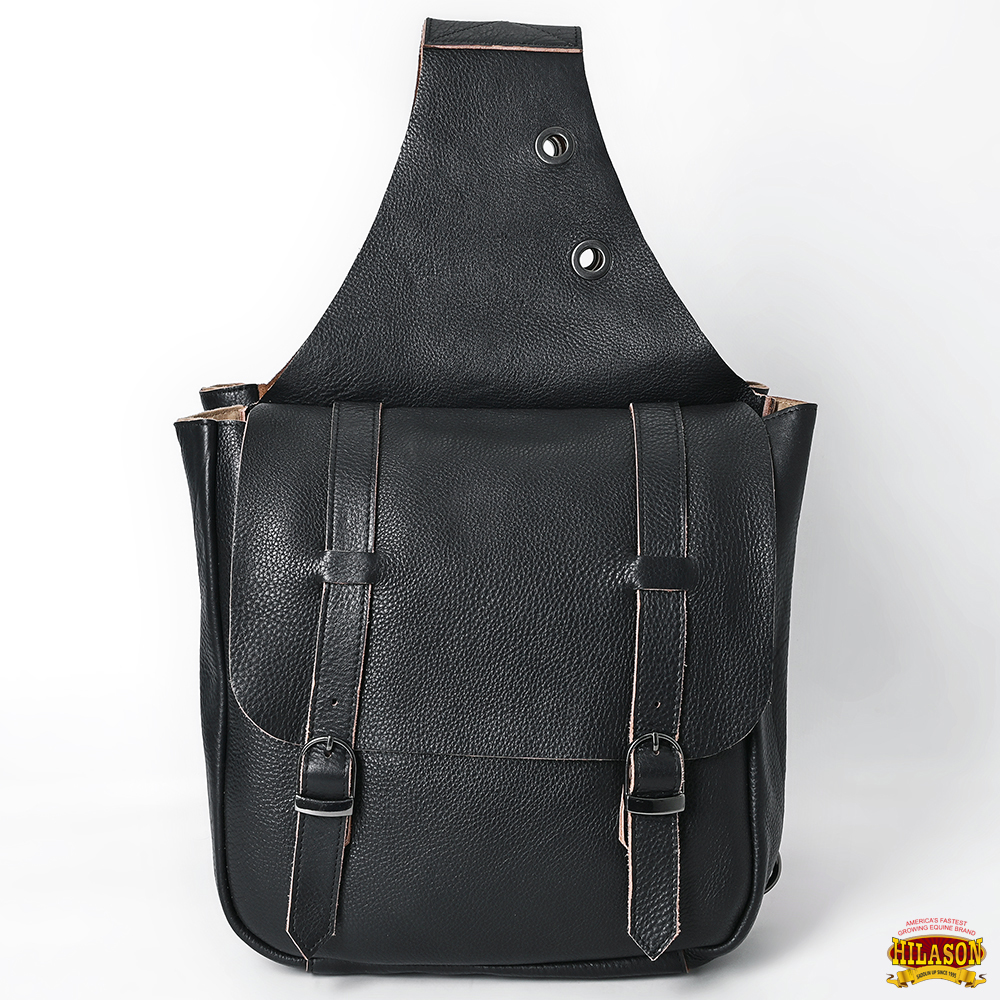 Bolso de montar de cuero genuino de alta resistencia AK Hilason Western Horse Trail Riding - Imagen 7 de 33