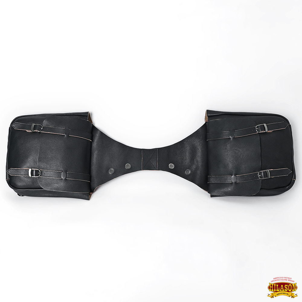 Bolso de montar de cuero genuino de alta resistencia AK Hilason Western Horse Trail Riding - Imagen 10 de 33