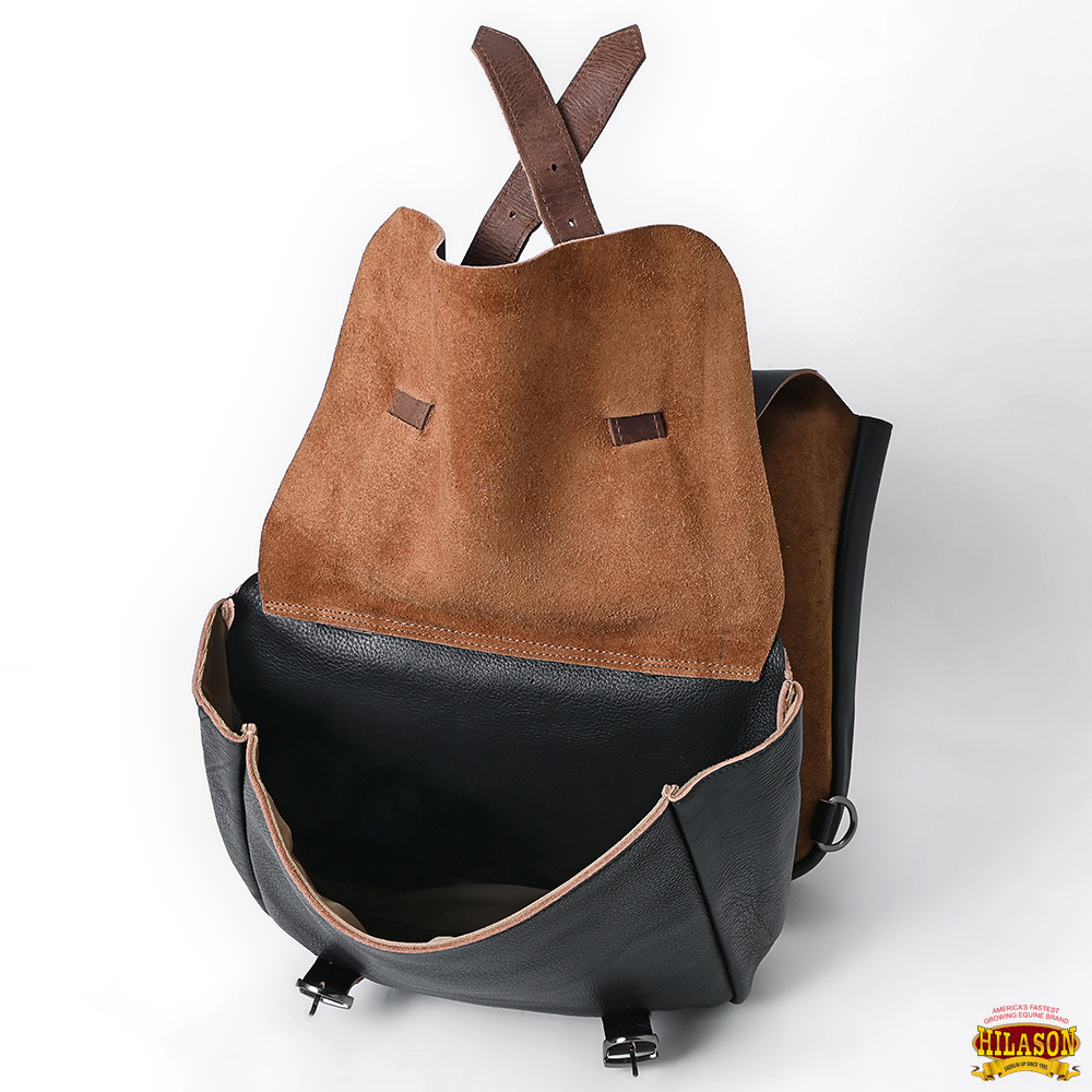 Bolso de montar de cuero genuino de alta resistencia AK Hilason Western Horse Trail Riding - Imagen 12 de 33
