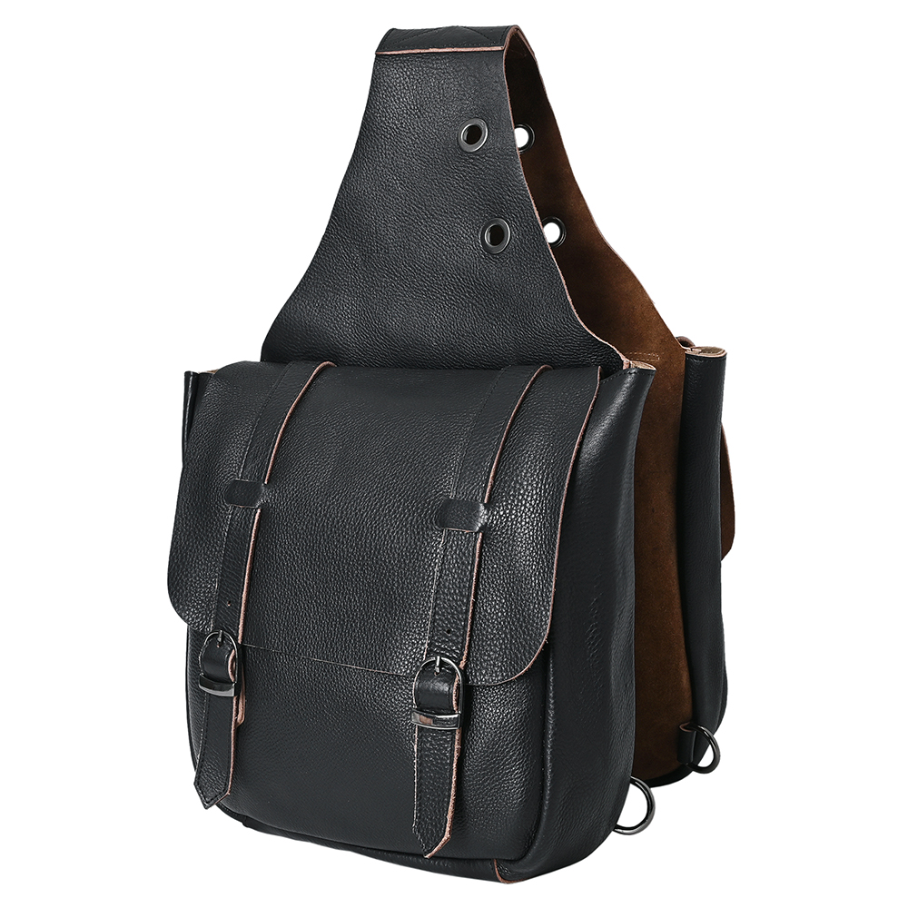 Bolso de montar de cuero genuino de alta resistencia AK Hilason Western Horse Trail Riding - Imagen 6 de 33