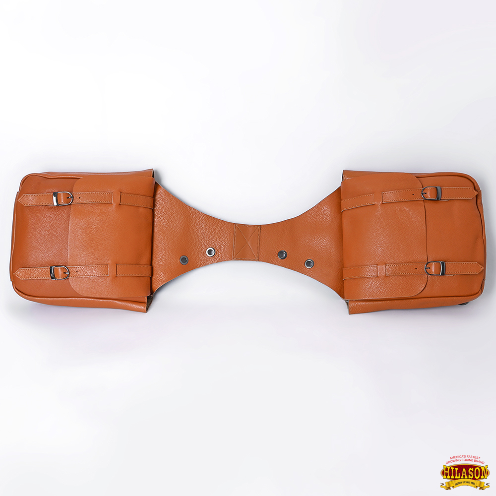 Bolso de montar de cuero genuino de alta resistencia AK Hilason Western Horse Trail Riding - Imagen 31 de 33